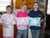 Steph, Jen and Chelsea with their recently created crafts